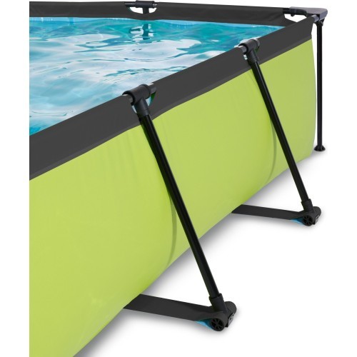 EXIT Lime baseinas 220x150x65 cm su stogeliu ir filtravimo siurbliu – žalias
