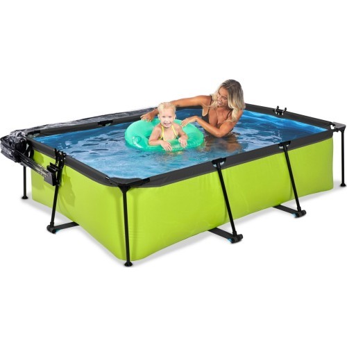 EXIT Lime pool 220x150x65cm with dome and filter pump - green