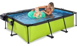 EXIT Lime pool 220x150x65cm with dome and filter pump - green