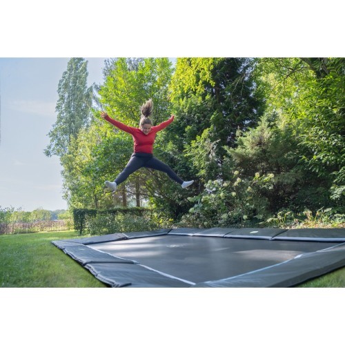 Įleidžiamas sportinis batutas EXIT Dynamic 305x519 cm, juodas