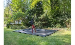EXIT Dynamic ground level sports trampoline 305x519cm - black