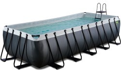 Бассейн EXIT Black Leather 540x250x122 см с фильтр-насосом – черный