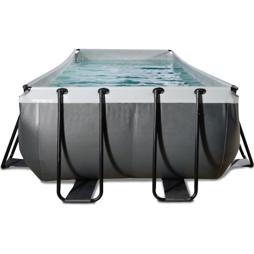 Бассейн EXIT Black Leather 540x250x122 см с фильтр-насосом – черный