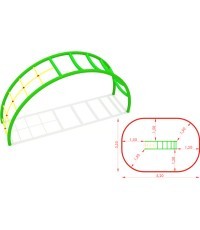Metalinės laipiojimo kopėčios, modelis CM-0010+CM-0012