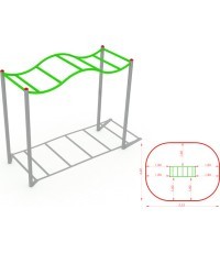 Металлическая лестница для лазания Model B CM-0007