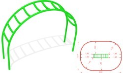 Металлическая лестница для лазания CM-0007x2