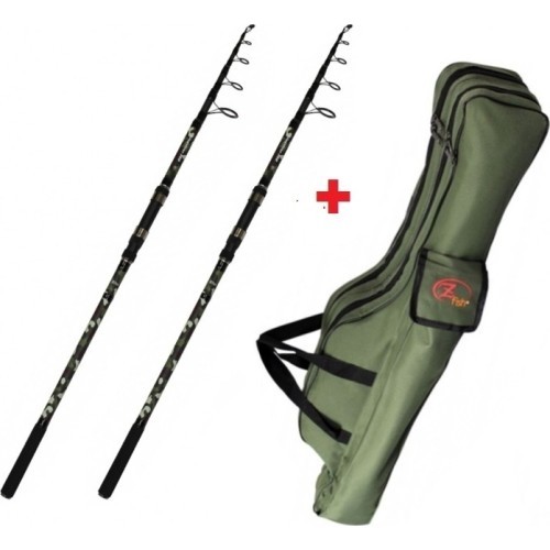 Karpinių meškerių komplektas su dėklu Zfish Combo Kingstone, 2vnt, 3.60m, 60-100g