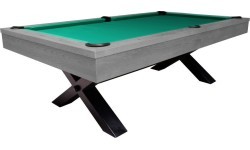 Billiard Table, Pool, Xray, 8 ft., Grey, Standard Cloth yellow green