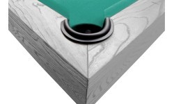 Billiard Table, Pool, Xray, 8 ft., Grey, Standard Cloth yellow green