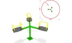 Three-seated Carousel Model KM-0004T