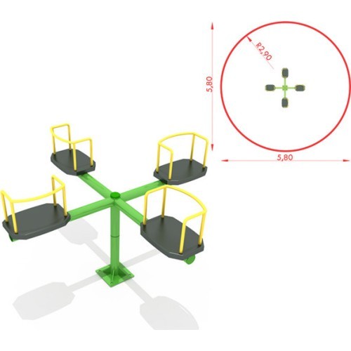 Four-seated Carousel Model KM-0004Q