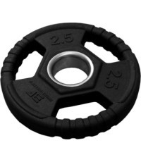 Rubber-Coated Weight Plate with Grips Bauer Fitness Premium 2,5kg AC-1492