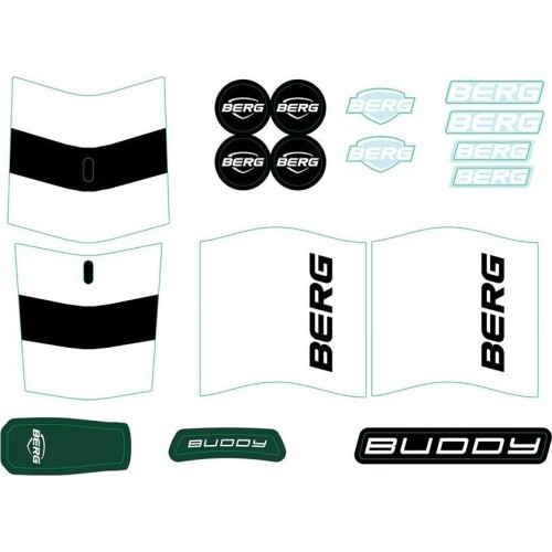 Buddy 2.0 lipdukų rinkinys, Retro Green