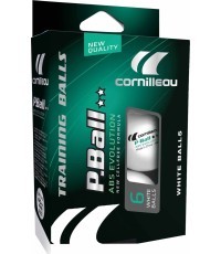 Cornilleau P-Ball 2* белые мячи для настольного тенниса x6