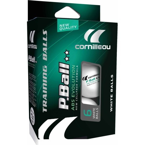 Cornilleau P-Ball 2* baltos stalo teniso kamuoliukai x6