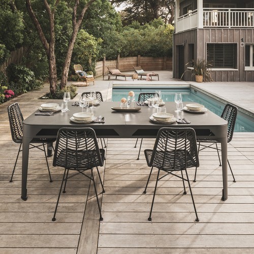 Hyphen Outdoor Pool table Black Frame / Dark Grey Cloth - Dark Grey - No top