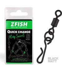 Вертлюг ZFISH Quick Change Ring Swivel Matt размер 8