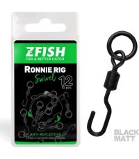 Sukutis ZFISH Ronnie Rig Swivel Matt, 12 dydis
