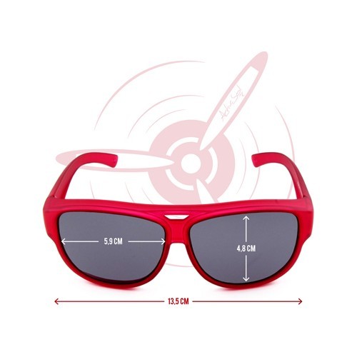 Sunglasses ActiveSol Fitover El Aviador, Red