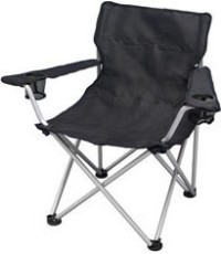 Sudedama kėdė BasicNature Travel Comfort, juoda
