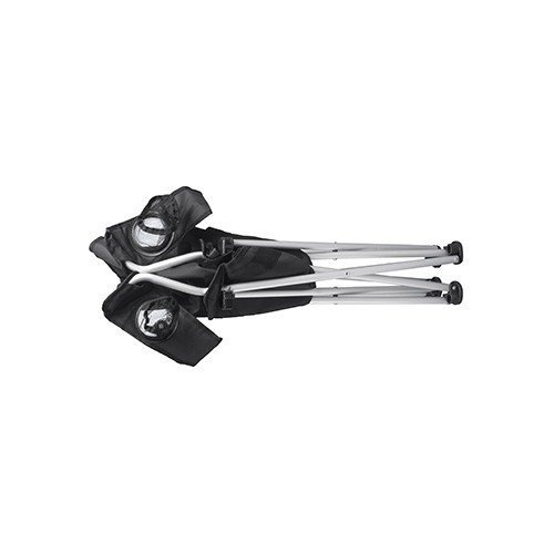 Sudedama kėdė BasicNature Travel Comfort, juoda