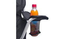 Sudedama kėdė BasicNature Travel Comfort, juoda