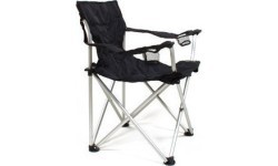 Sudedama kėdė BasicNature Travel Comfort, juoda