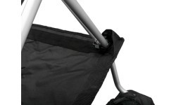 Sudedama kėdė BasicNature Travel Comfort, juoda