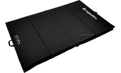 Folding Gymnastics Mat inSPORTline Quad fold 200 x 120 x 5 cm - Black