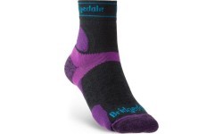 Kojinės Bridgedale TrailRun Merino, violetinės/juodos - 260