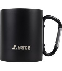 YATE puodelis su karabinu, 0,3 l, nerūdijantis plienas, juodas