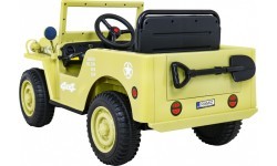 Elektromobilis vaikams, retro karinis visureigis