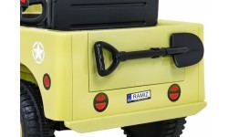 Elektromobilis vaikams, retro karinis visureigis