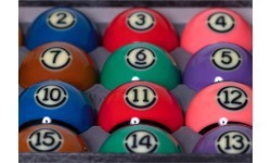 Biliardo kamuoliukų rinkinys Aramith US Tournament TV Black Pool 57,2mm