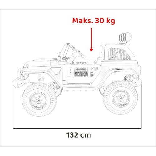 Электромобиль OFF-ROAD 3.0, чёрный