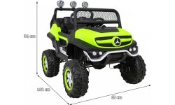 Детский электромобиль Mercedes-Benz Unimog, зелёный
