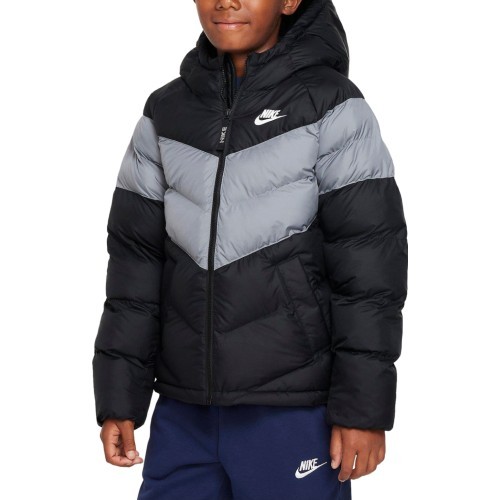 Куртка подростковая Nike NSW Syn FL Hd Jckt, чёрно-серая FN7730 013