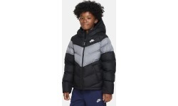 Nike NSW Syn FL Hd Jckt junior jacket, black/grey FN7730 013