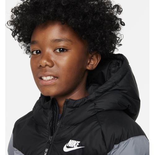 Куртка подростковая Nike NSW Syn FL Hd Jckt, чёрно-серая FN7730 013
