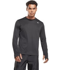 Мужская футболка Reebok Train LS Tech Tee чёрная 100065576