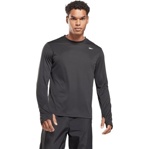Мужская футболка Reebok Train LS Tech Tee чёрная 100065576