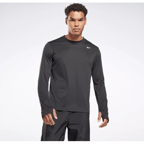 Мужская футболка Reebok Train LS Tech Tee чёрная 100065576