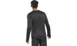 Мужская футболка Reebok Train LS Tech Tee чёрная 100065576