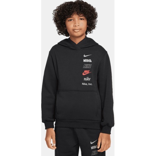 Толстовка Nike для подростков K NSW Club Flc Hdy Mlogo Black HQ0970 010