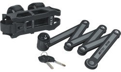 KLS Fold 30 folding bike lock with bracket (black/grey)