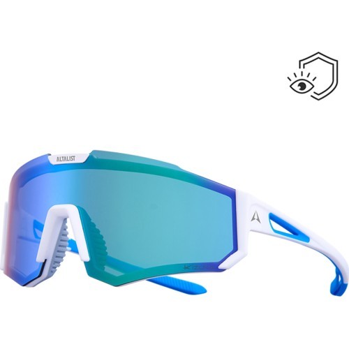 Sports Sunglasses Altalist Kizuna Polarized - White-Blue with Blue Lenses
