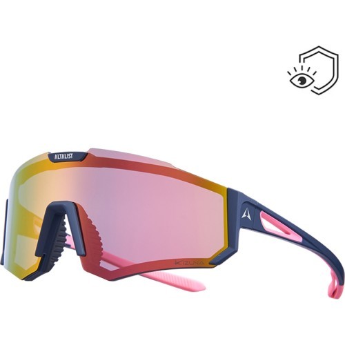 Спортивные поляризационные солнцезащитные очки Altalist Kizuna - Blue-Pink with Pink Lenses