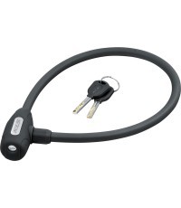 Тросовый замок KLS Jolly 650 мм с 2 ключами, чёрный