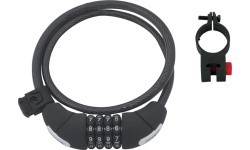 FORCE Lux cable lock 85cm/10mm with bracket