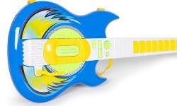 Vaikiškas elektrinės gitaros rinkinys su mikrofonu ir stovu, MP3, mėlynas